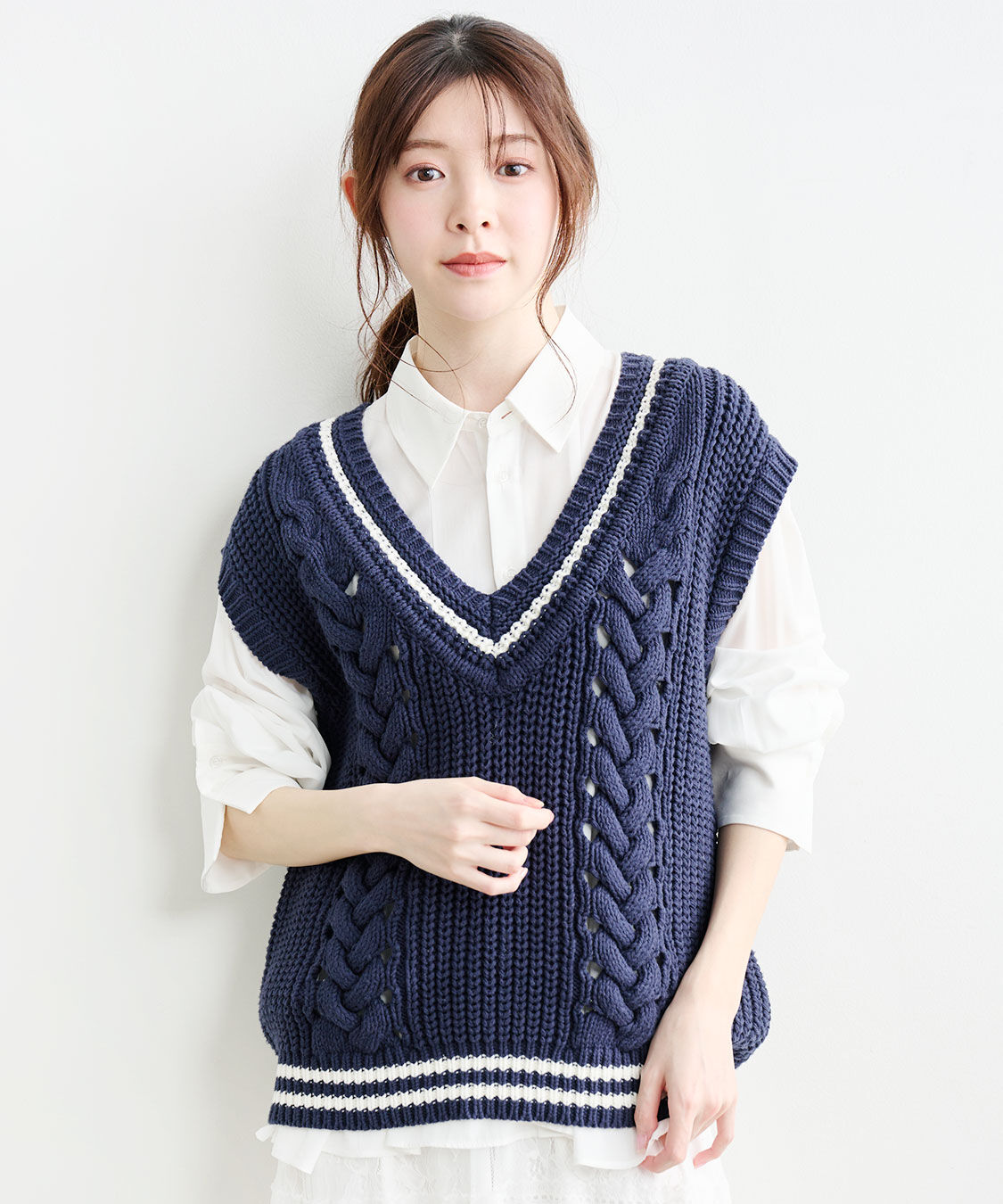 COCO DEAL「チルデンニットベスト」|ニット・セーター|