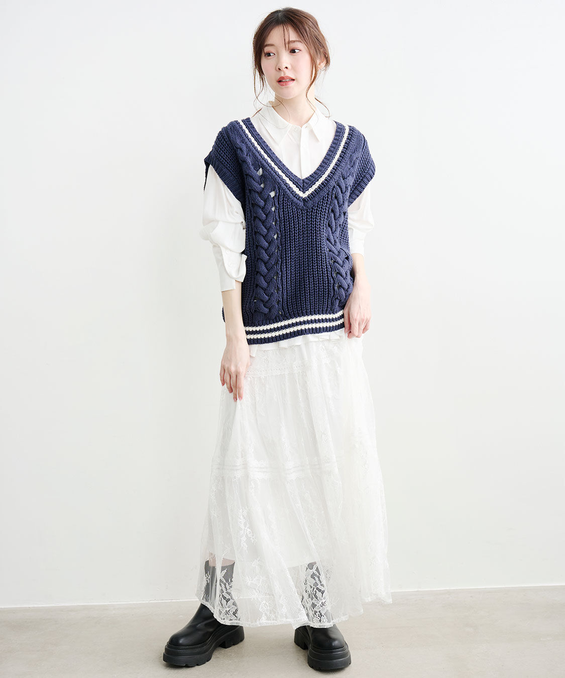 COCO DEAL「チルデンニットベスト」|ニット・セーター|