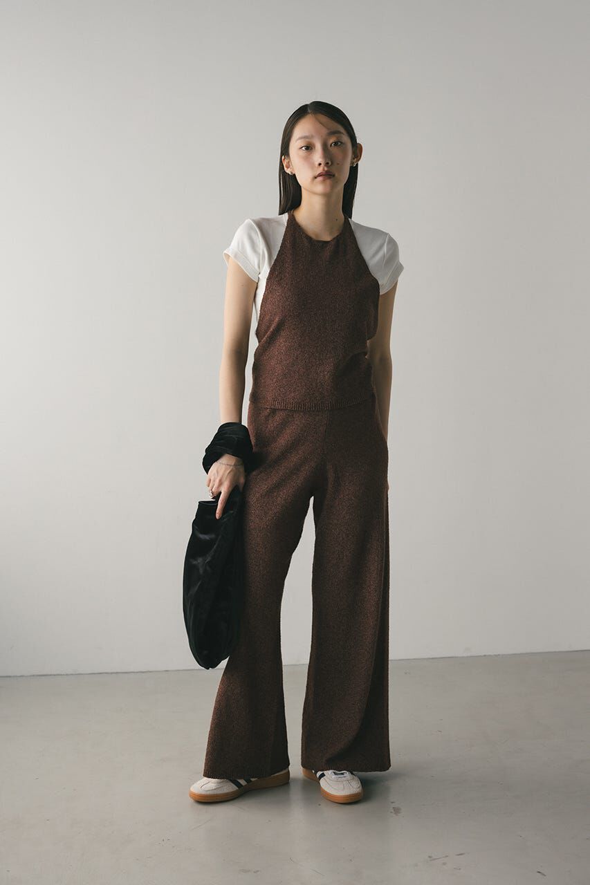 STYLEMIXER「ホルターパイルニットトップ」|キャミソール|BRN