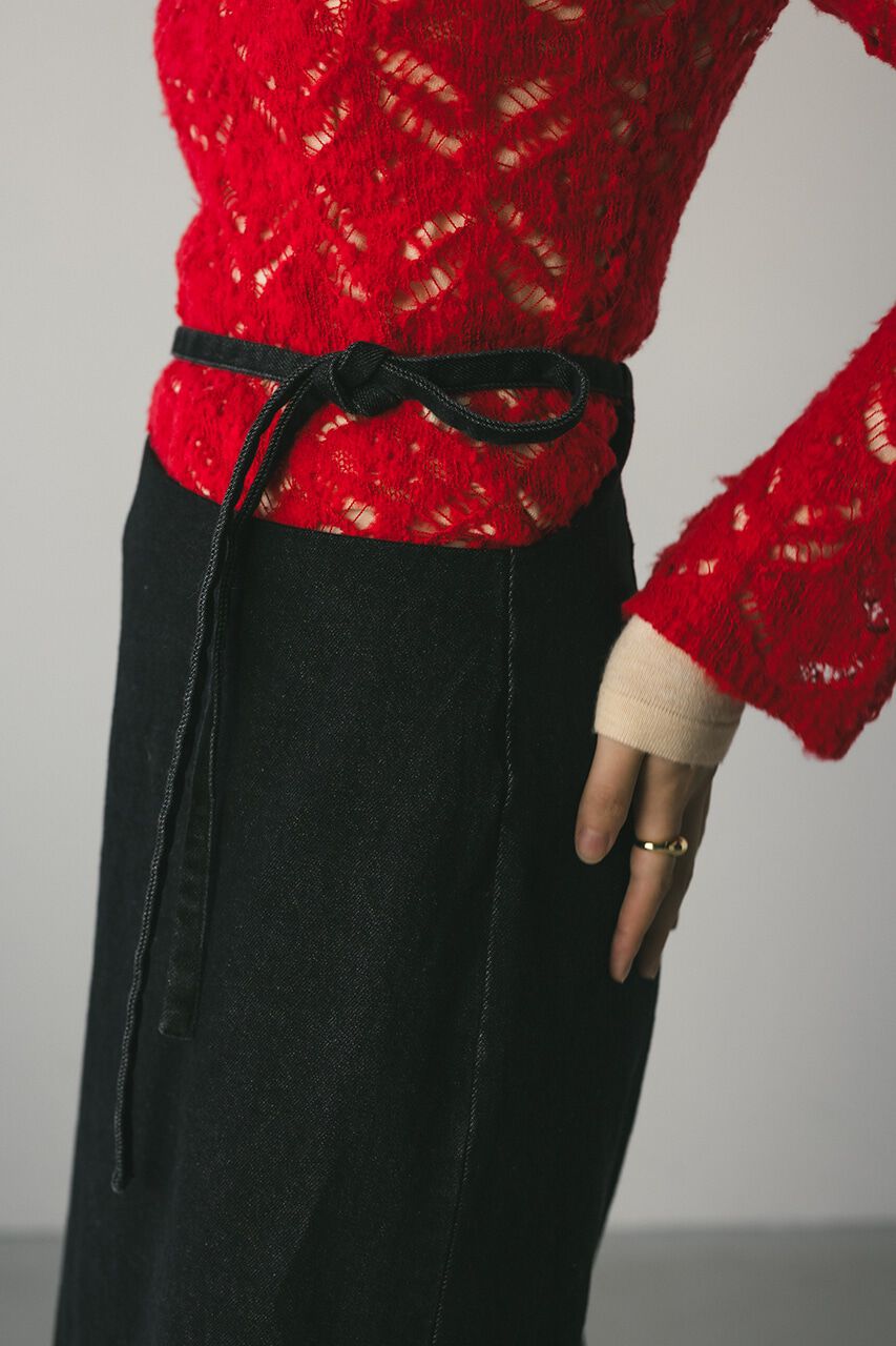 STYLEMIXER「スランティングストリングデニムスカート」|スカート|