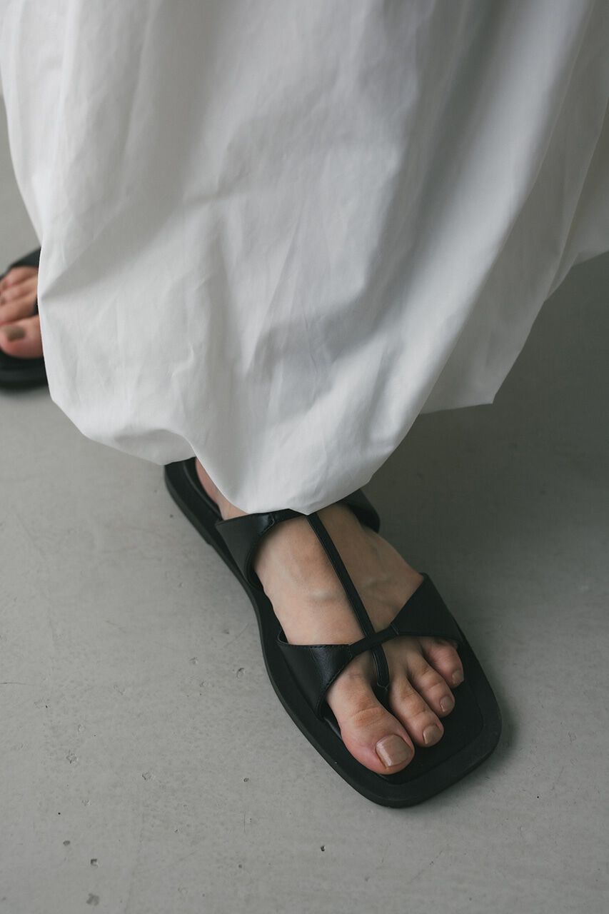 STYLEMIXER「ダブルストラップフラットサンダル」|パンプス|BLK