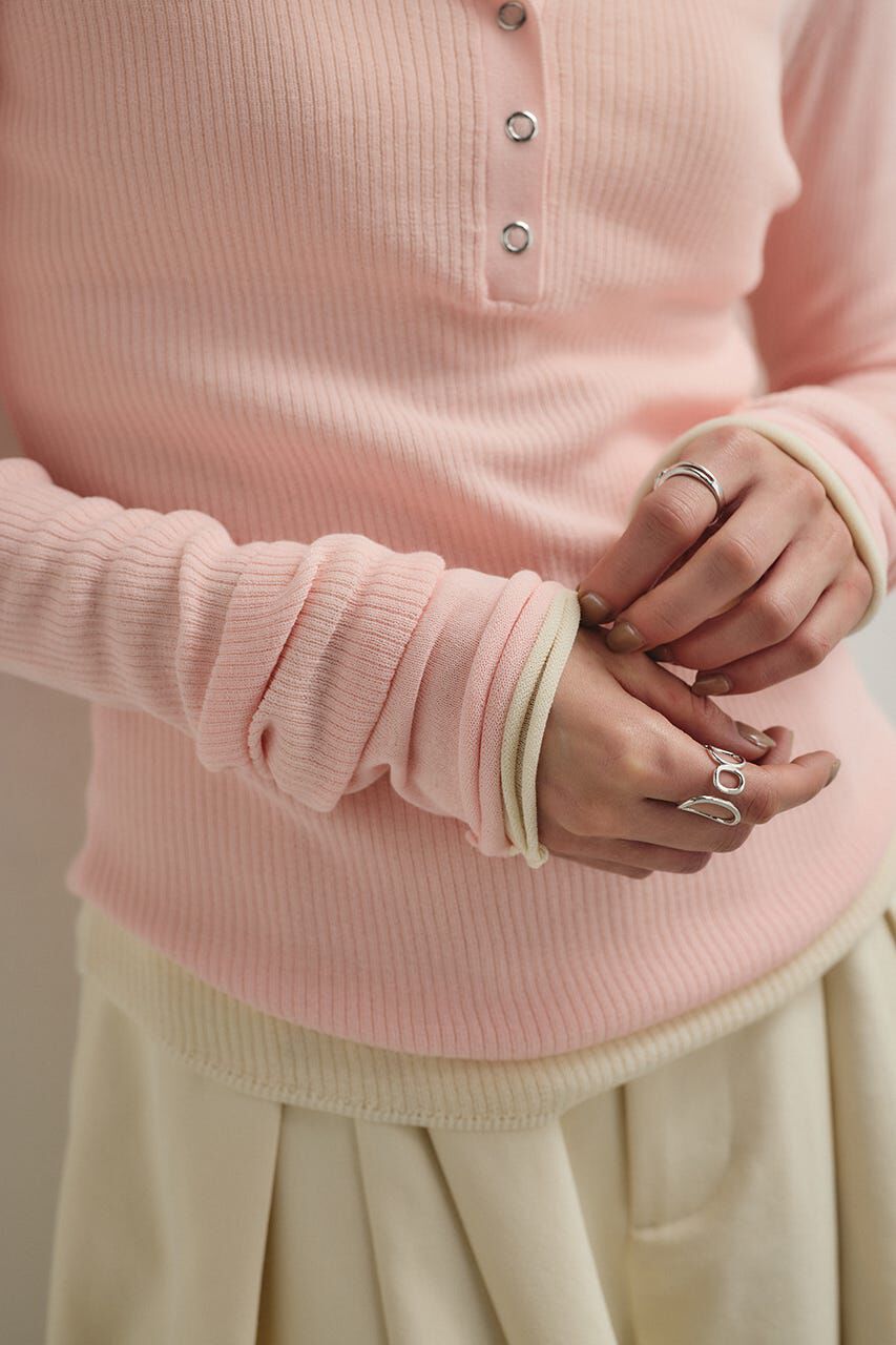 STYLEMIXER「ヘンリーネックシアーニット」|ニット・セーター|