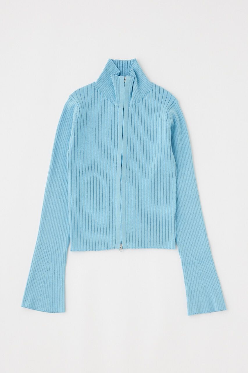 MOUSSY「ZIP UP LS KNIT シャツ」|ニット・セーター|