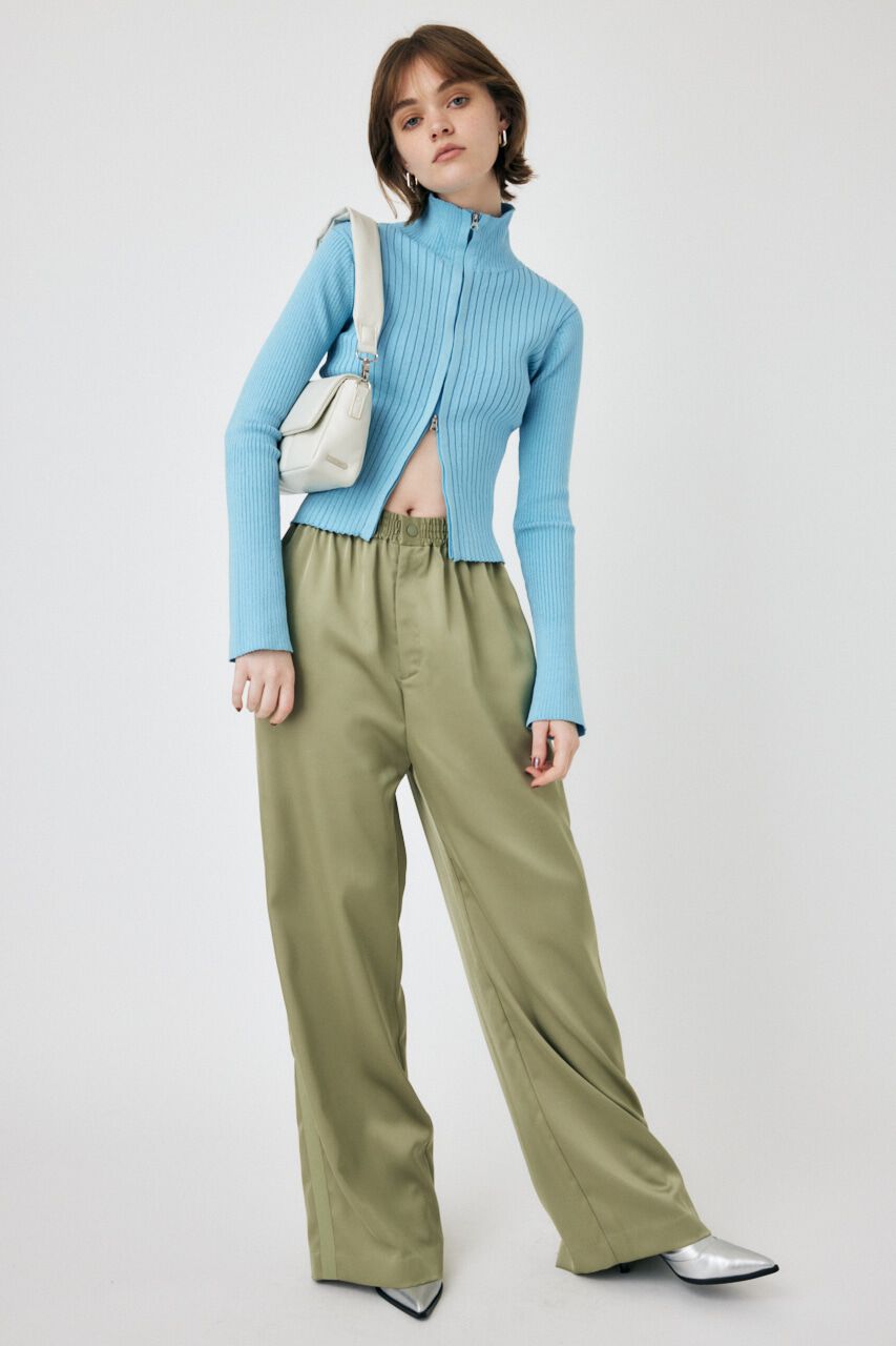 MOUSSY「ZIP UP LS KNIT シャツ」|ニット・セーター|