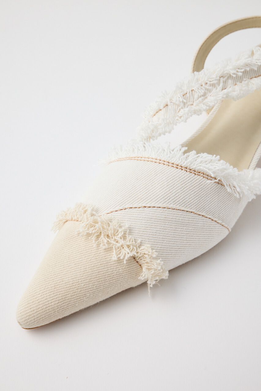 MOUSSY「REMAKE DENIM POINTY HEEL パンプス」|スリッポン|