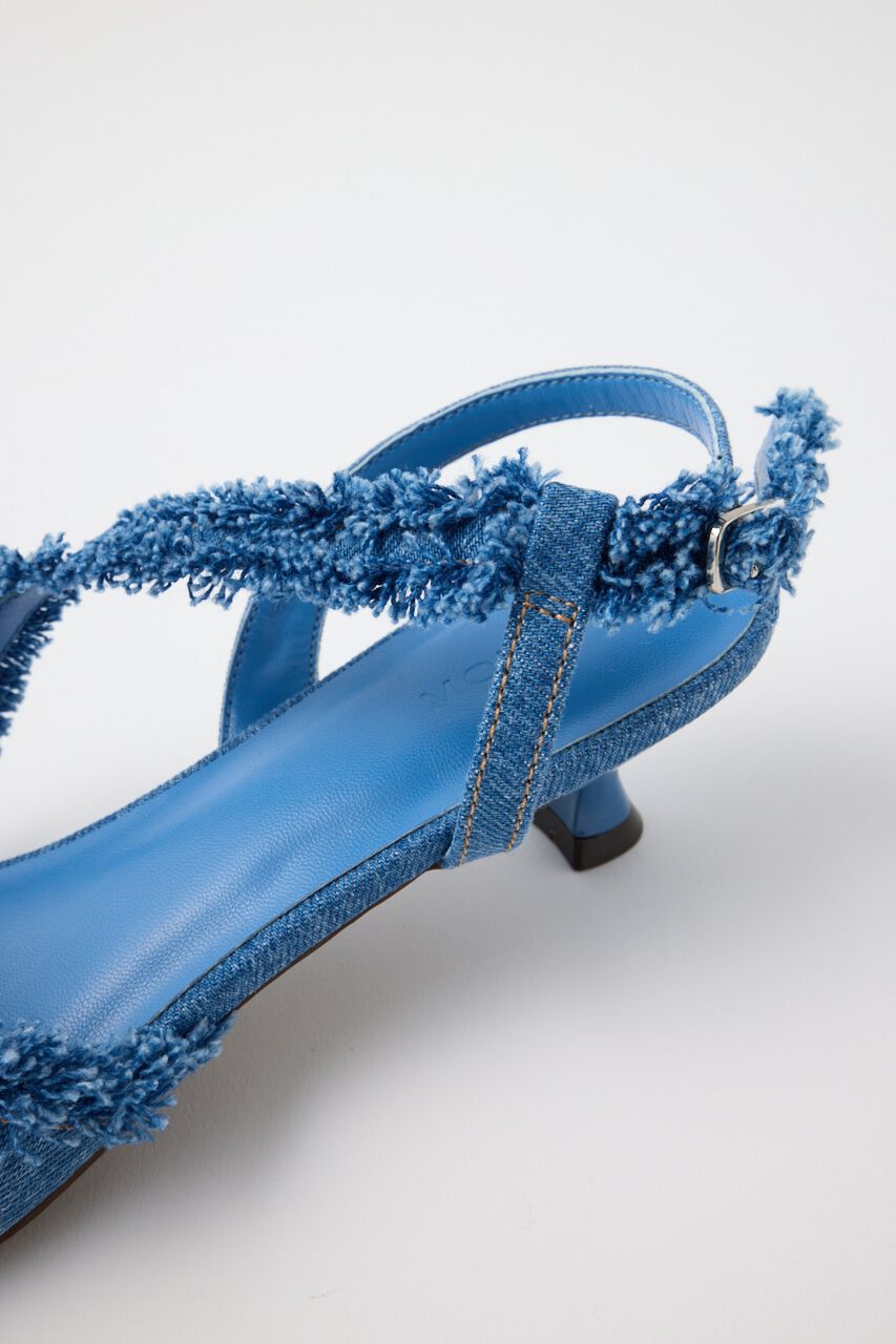 MOUSSY「REMAKE DENIM POINTY HEEL パンプス」|スリッポン|