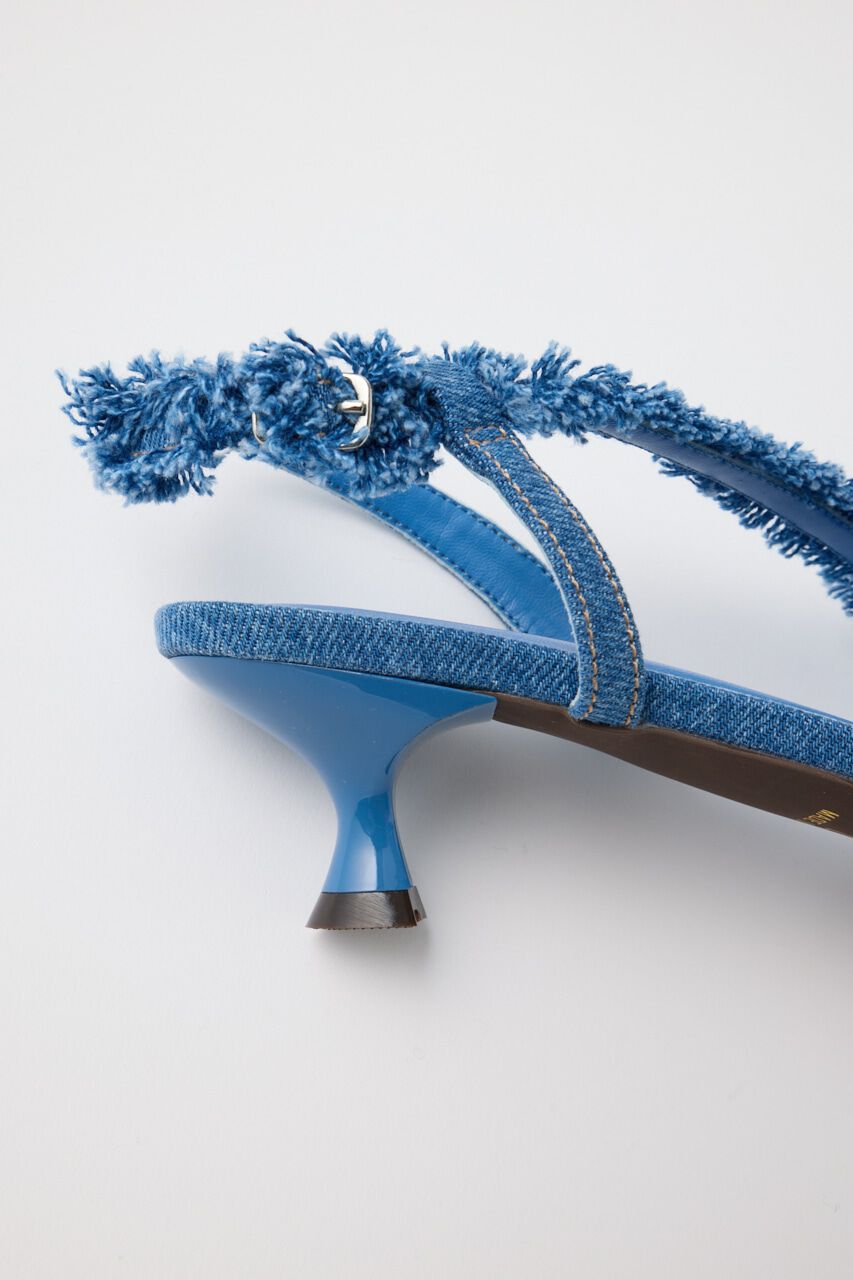 MOUSSY「REMAKE DENIM POINTY HEEL パンプス」|スリッポン|