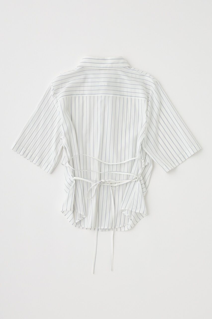 MOUSSY「STRIPE BACK LACE UP シャツ」|シャツ・ブラウス|