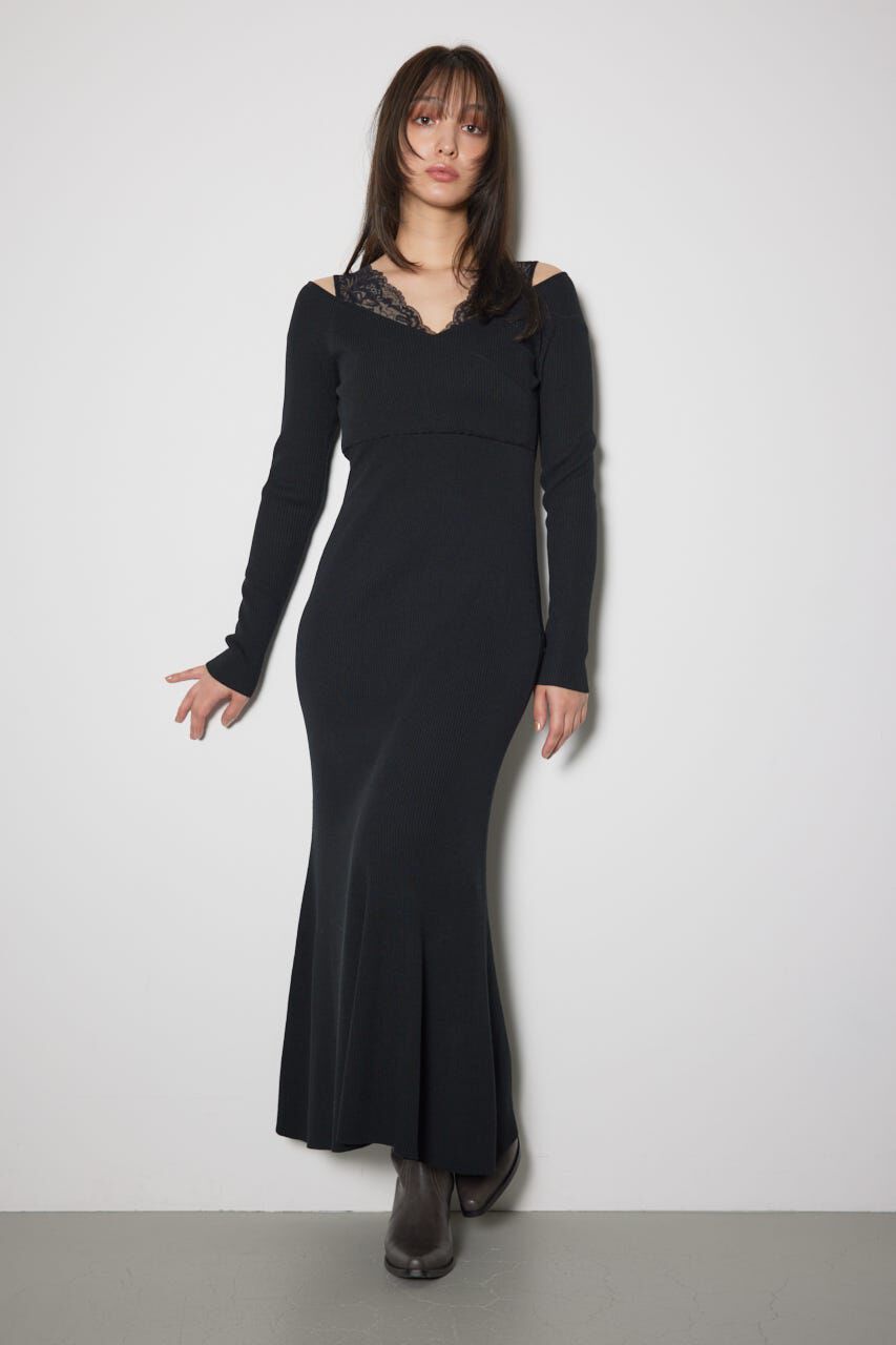 rienda「レースドッキングワンピース」|ワンピース|