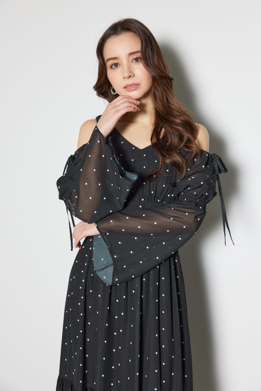 rienda「2WAYレースドッキングフレアワンピース」|ワンピース|