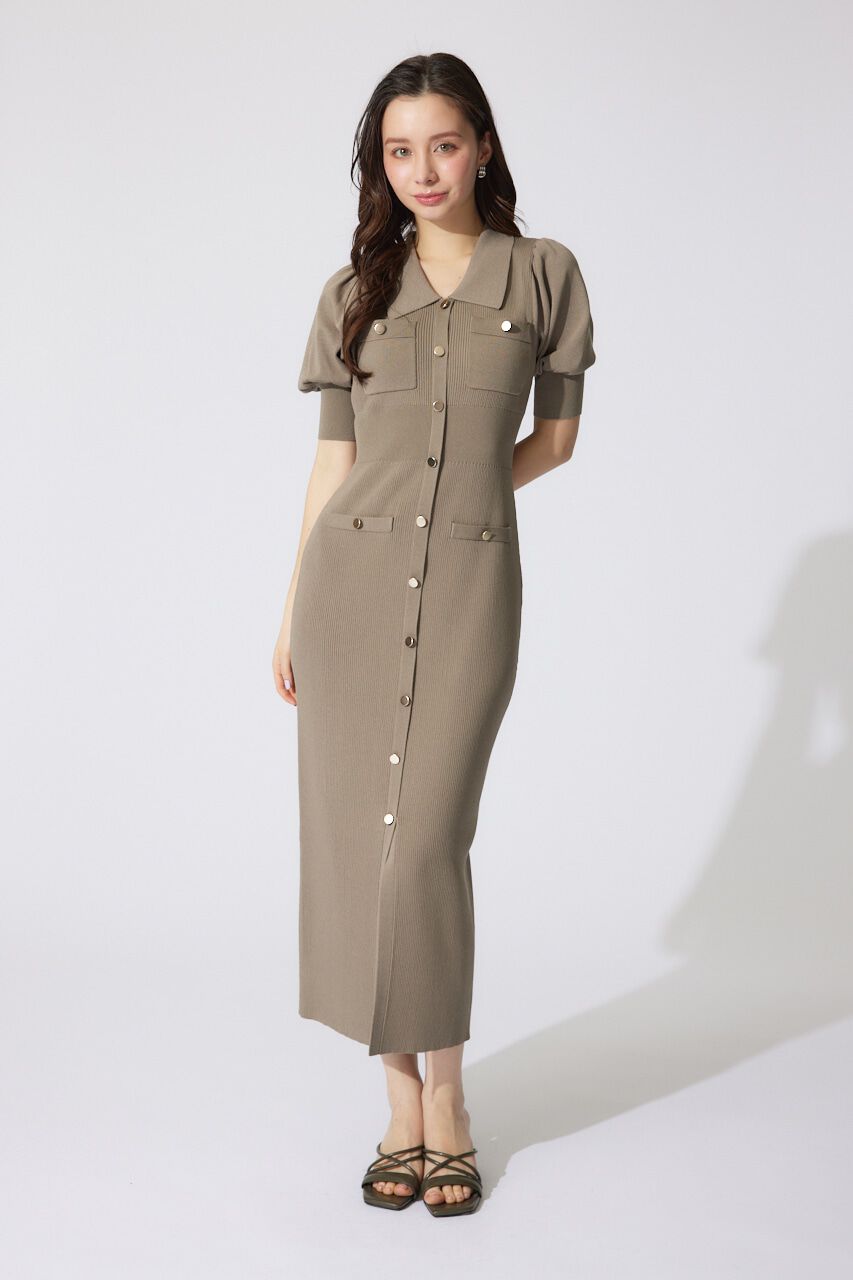 rienda「パフスリーブニットタイトワンピース」|ワンピース|KHA