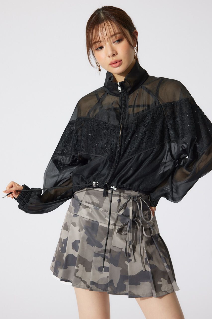 rienda「レースコンビシアーブルゾン」|ブルゾン・スタジャン|