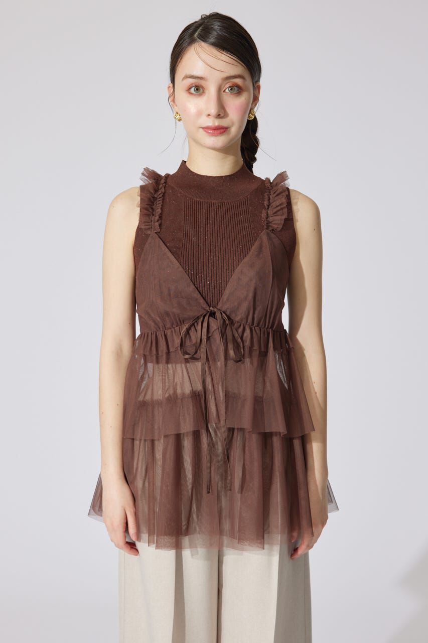 rienda「ボリュームチュールジレ」|シャツ・ブラウス|