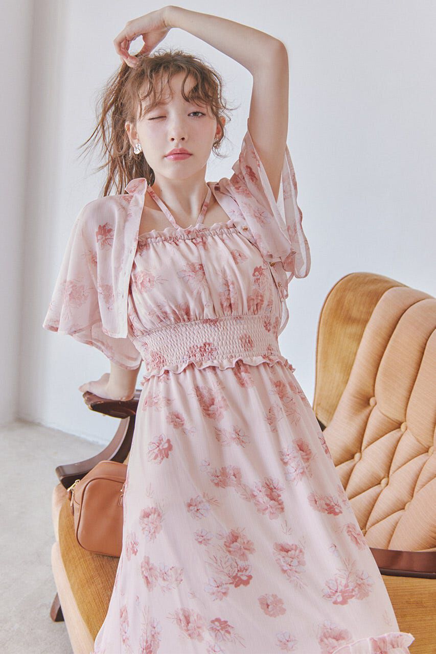 rienda「シャーリングワンピースセット」|ワンピース|