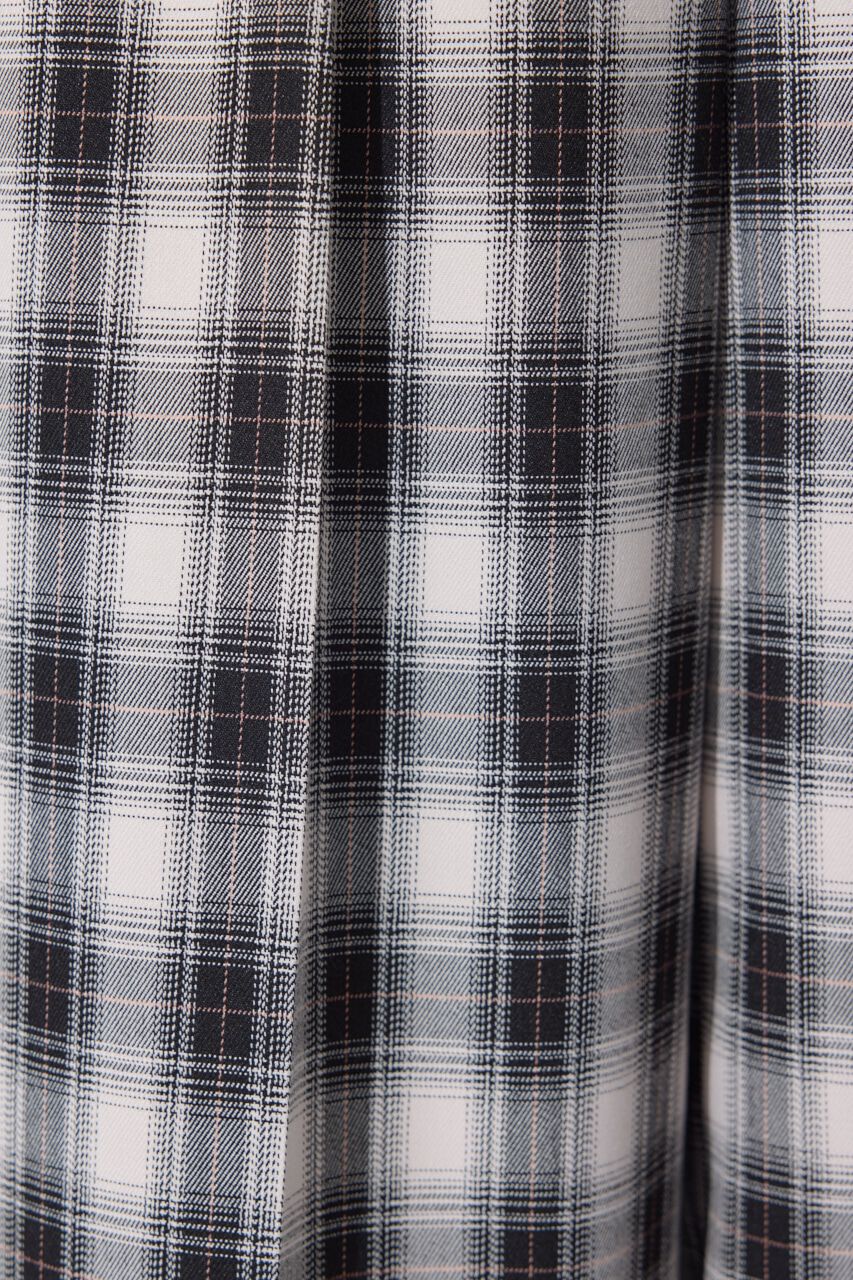 rienda「チェックワイドタックベルト付きジャストウエストパンツ」|その他|