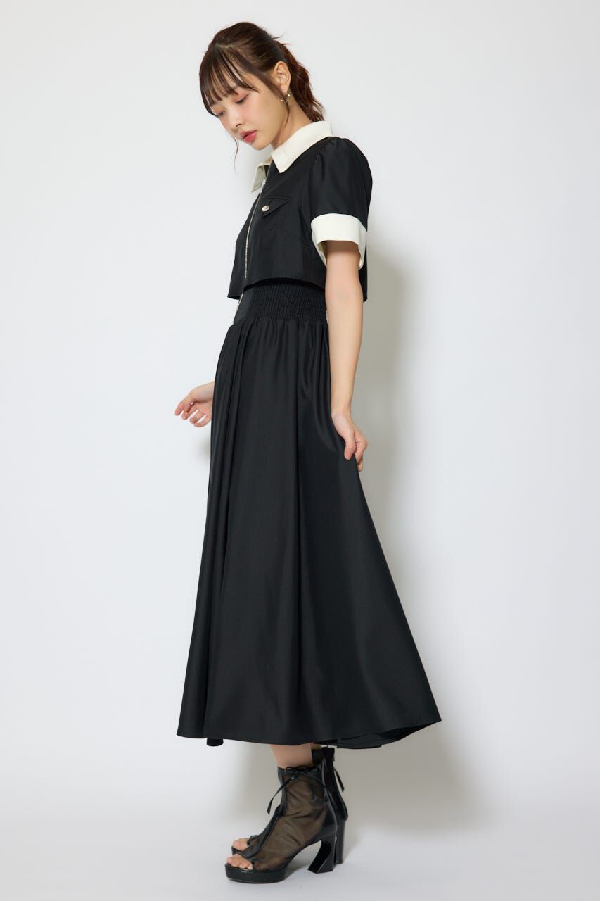 rienda「バストディティールフレアワンピース」|ワンピース|