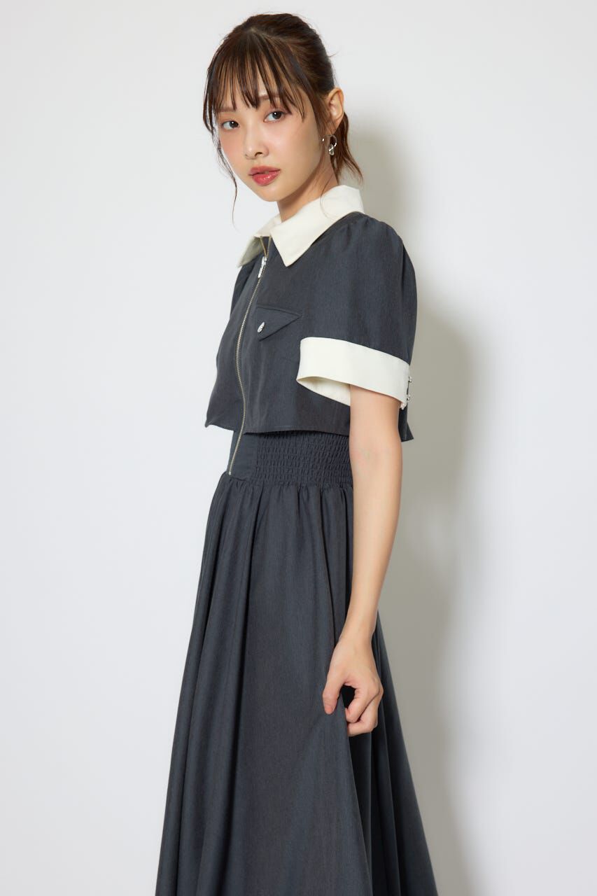 rienda「バストディティールフレアワンピース」|ワンピース|