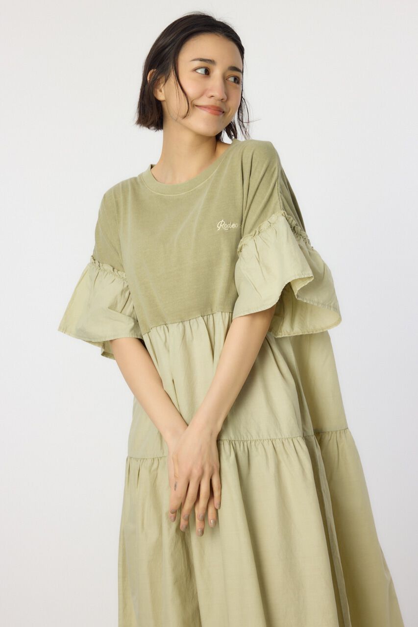 RODEO CROWNS「ピグメントドッキングティアードワンピース」|ワンピース|