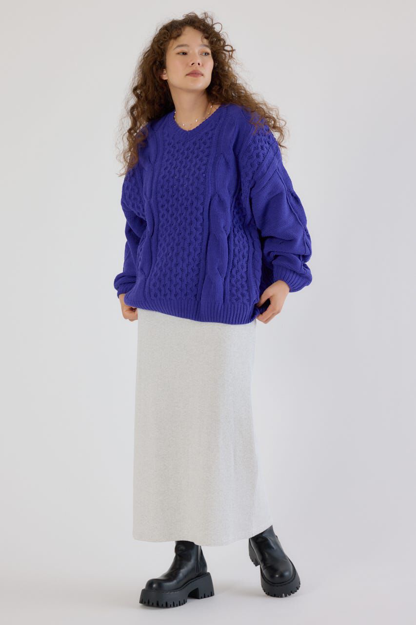 RODEO CROWNS「Vネックモールニットトップス」|ニット・セーター|