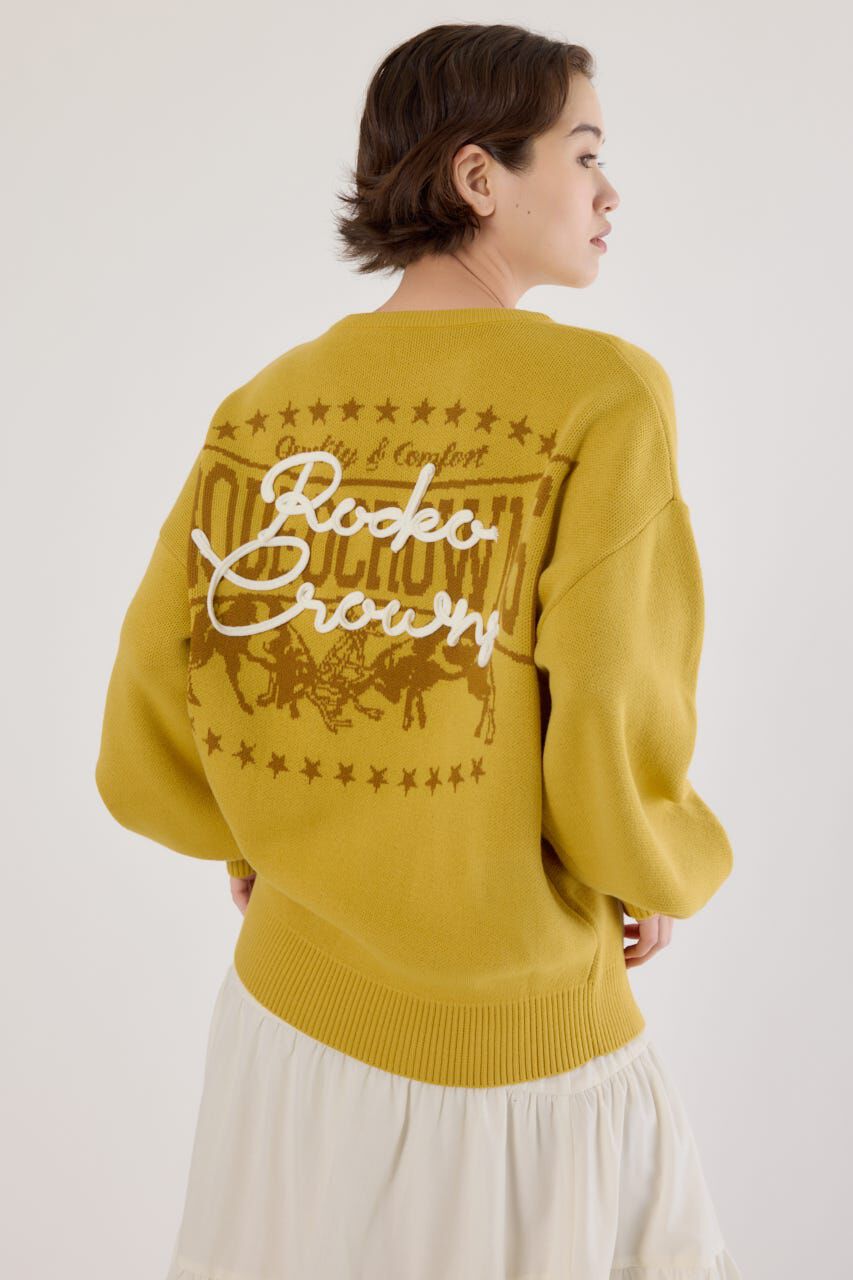 RODEO CROWNS「ロープロゴニットトップス」|ニット・セーター|YEL