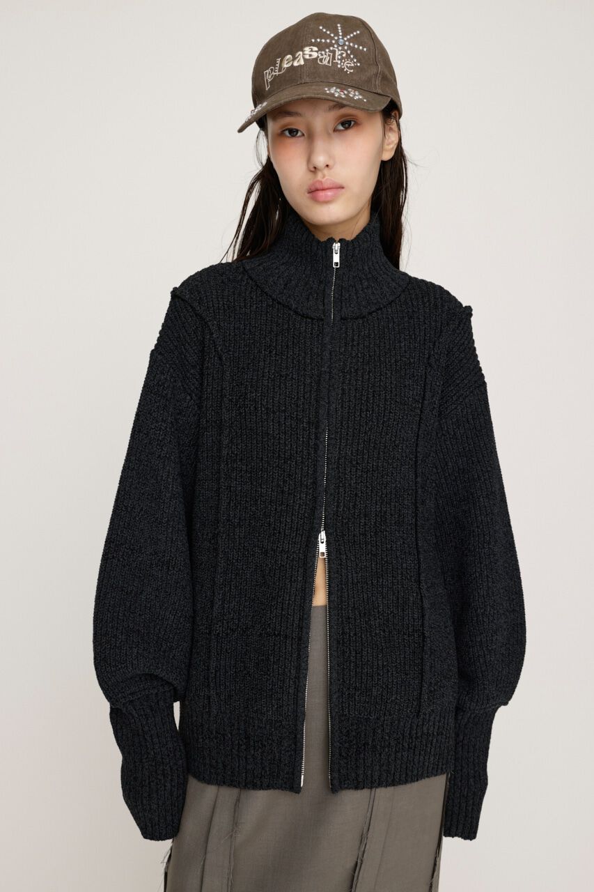 SLY「OVER MOLE ZIP UP OUTER WEAR」|その他|L/BLK1