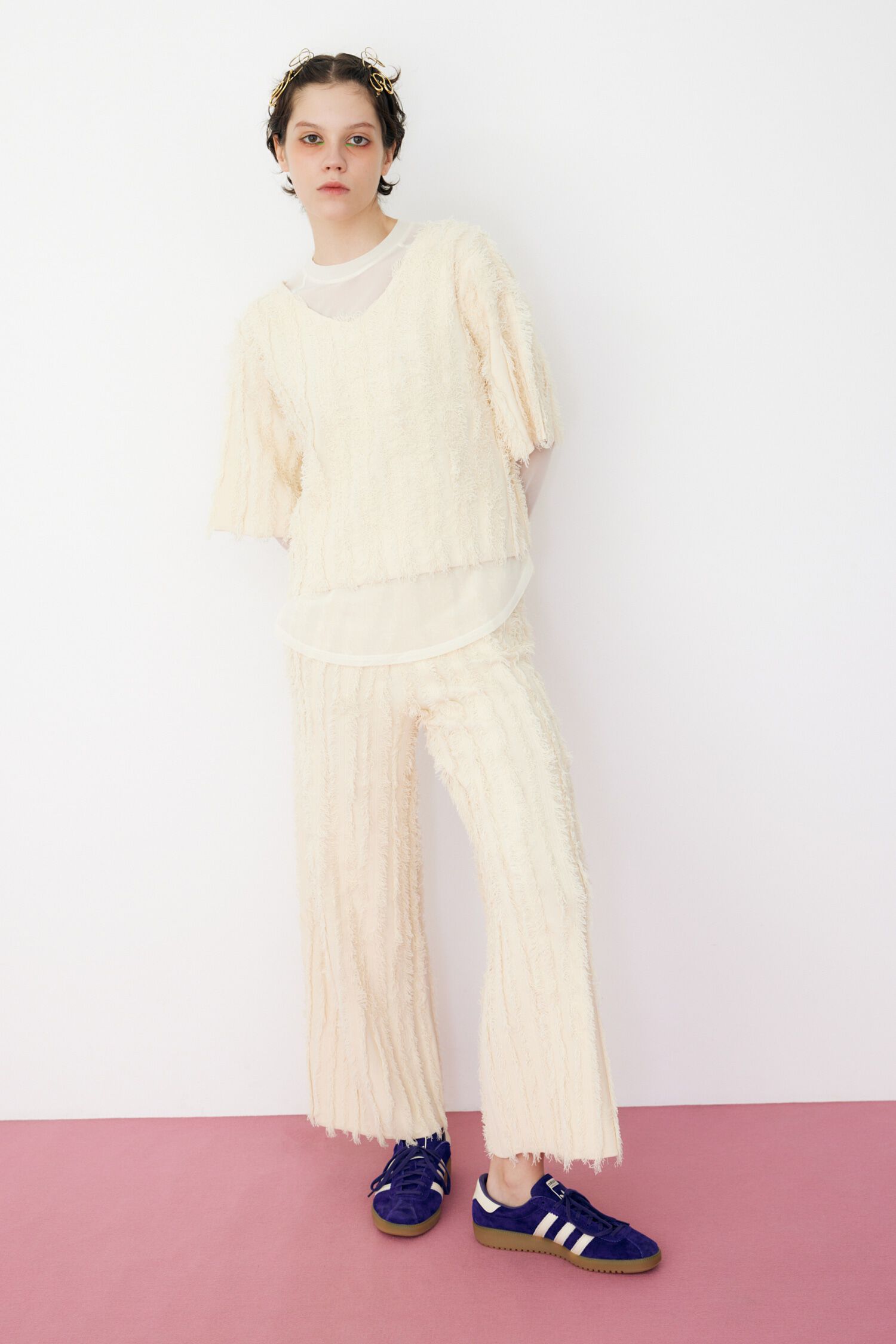 HeRIN.CYE「Fringe 2way knit tops」|ニット・セーター|