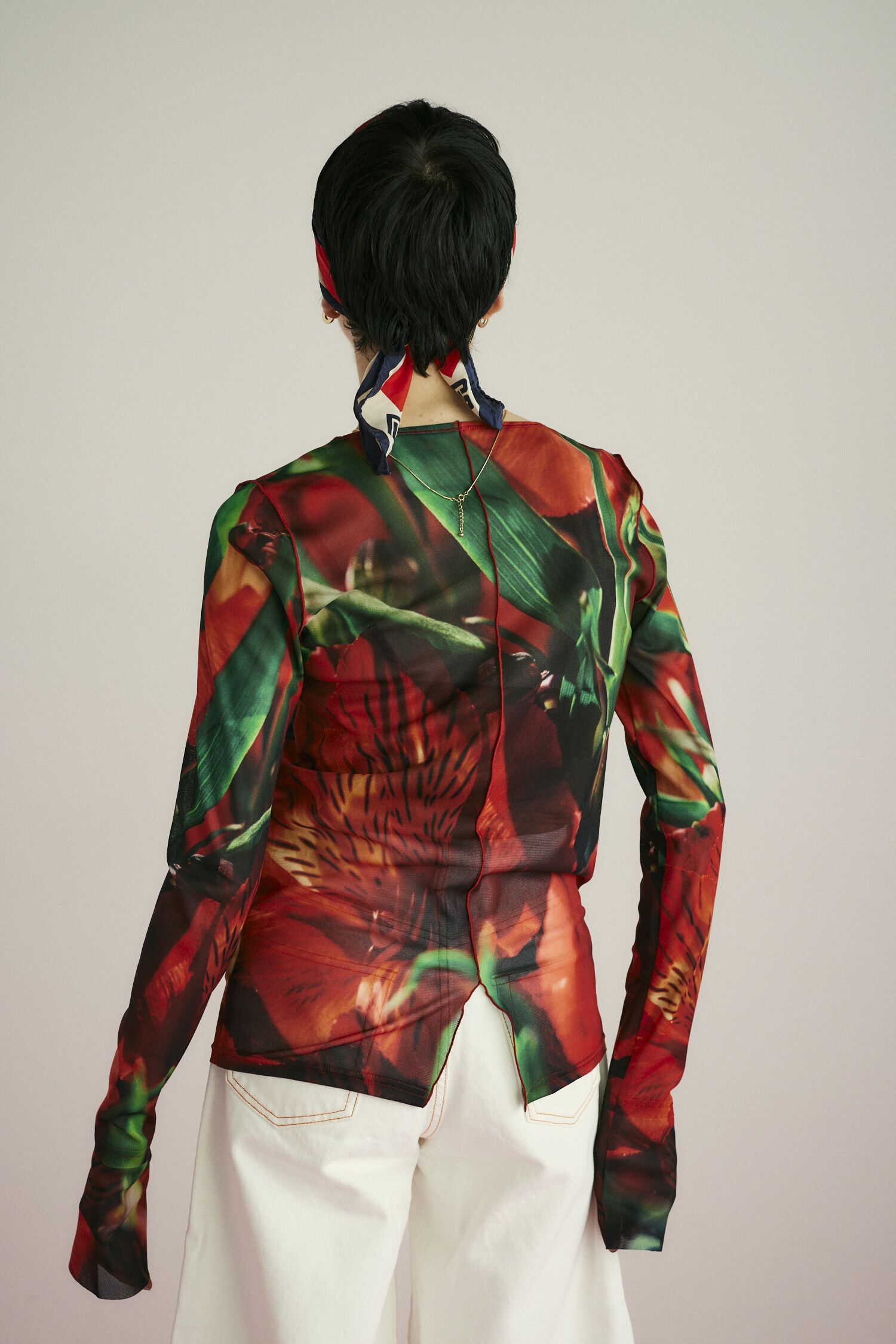 HeRIN.CYE「Flower pattern mesh innner」|Tシャツ・カットソー|