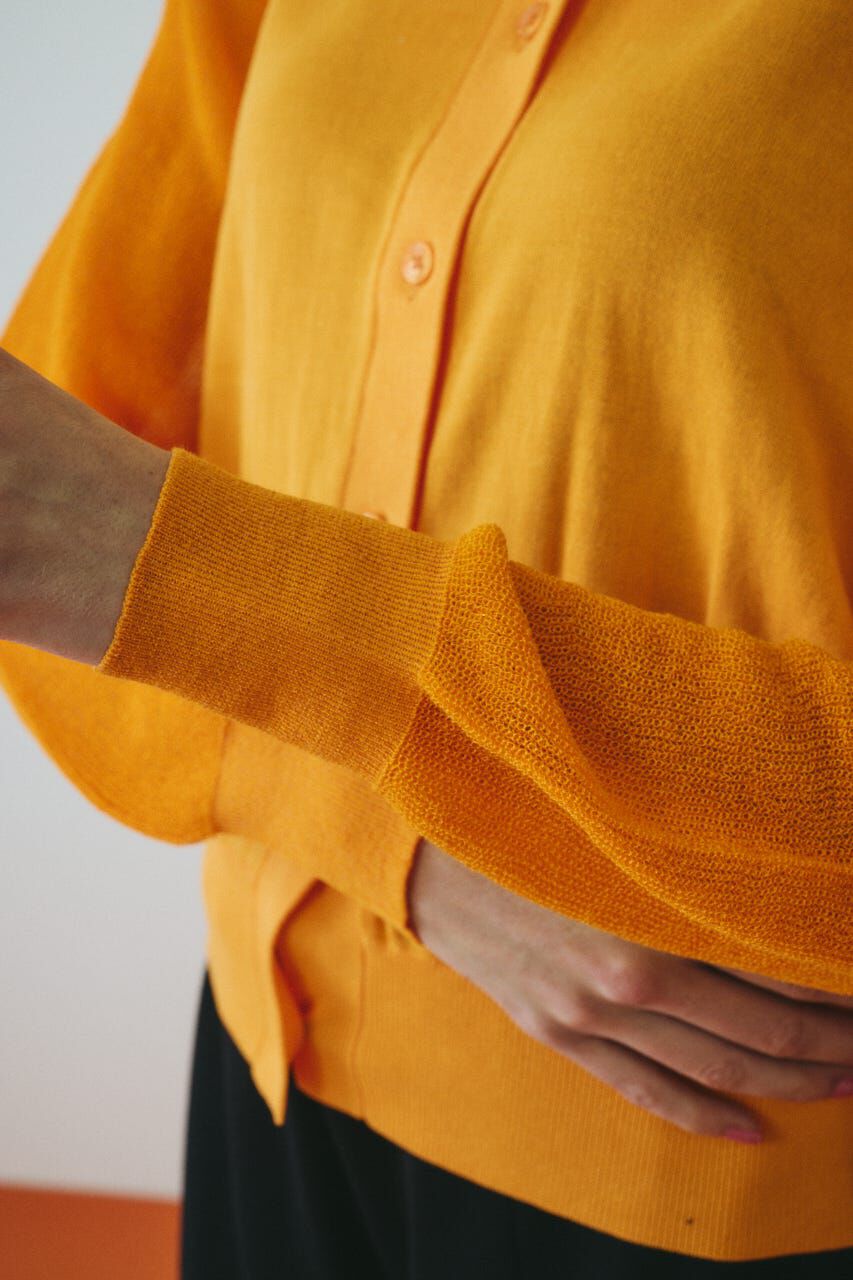 HeRIN.CYE「［予約］Sheer sleeve cardigan」|ニット・セーター|