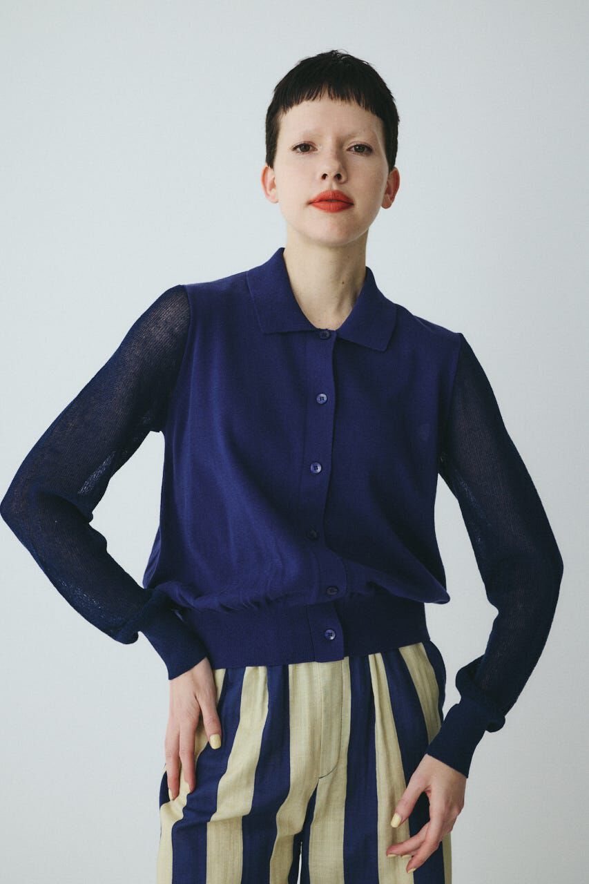 HeRIN.CYE「［予約］Sheer sleeve cardigan」|ニット・セーター|