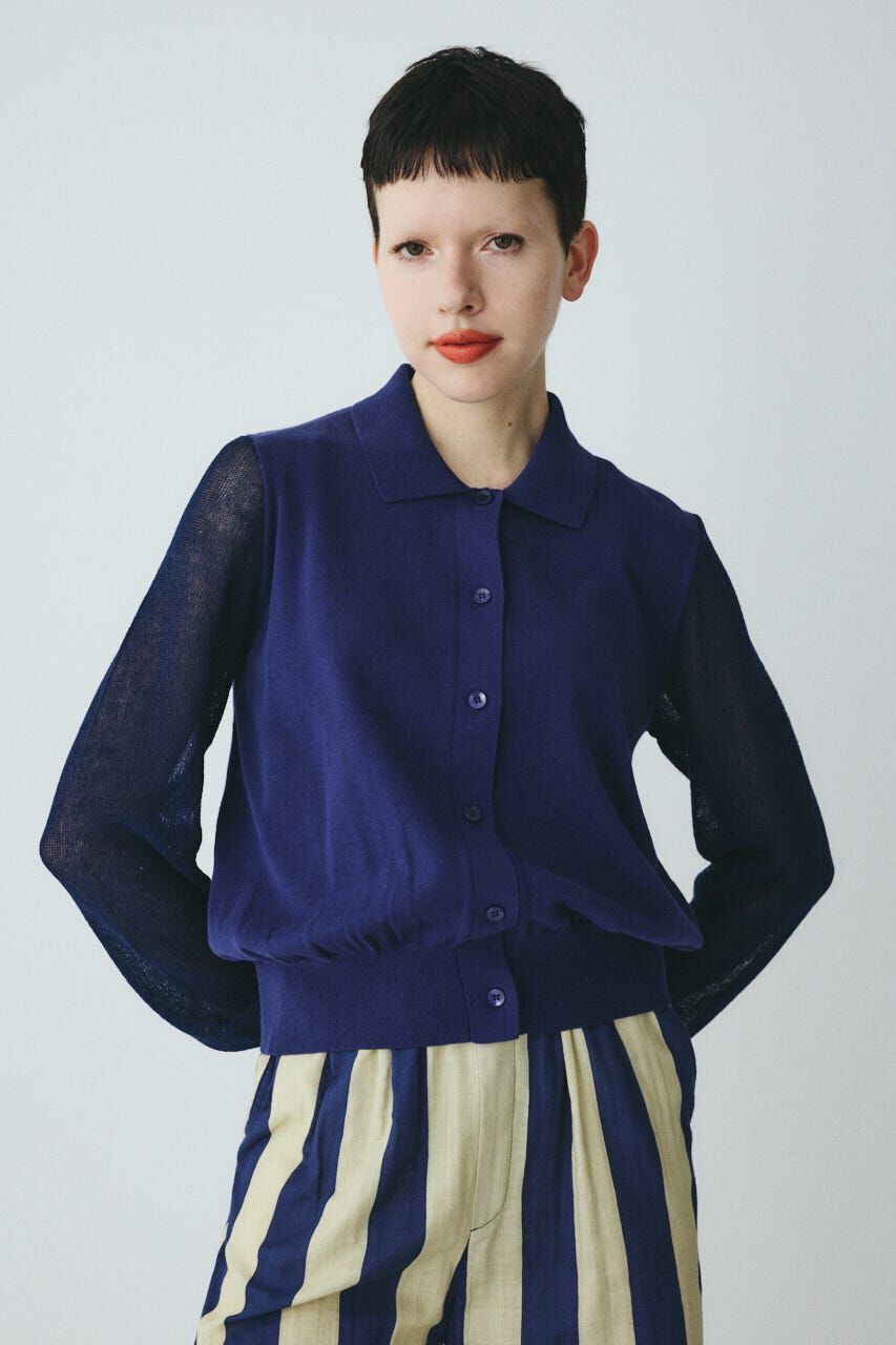 HeRIN.CYE「［予約］Sheer sleeve cardigan」|ニット・セーター|