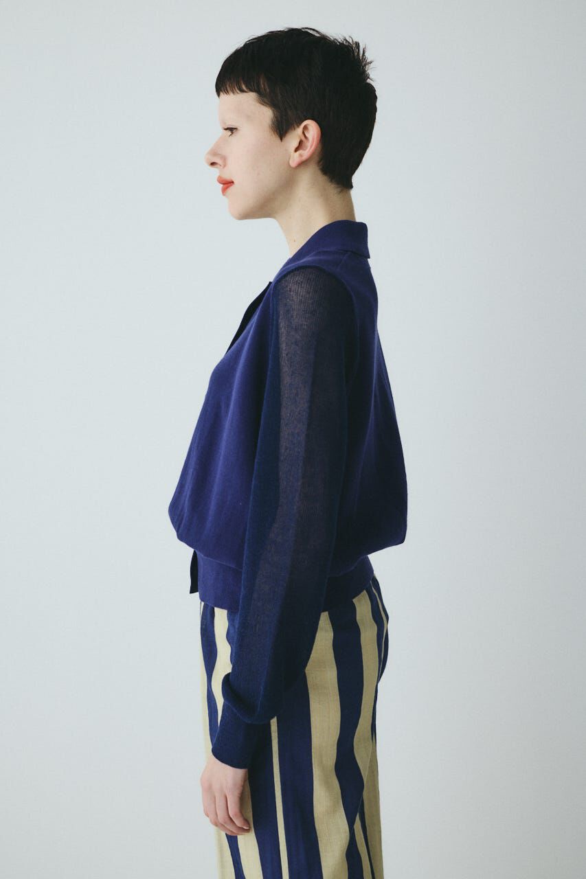 HeRIN.CYE「［予約］Sheer sleeve cardigan」|ニット・セーター|