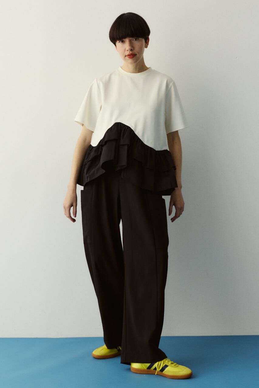 HeRIN.CYE「［予約］Frill hem ponte tops」|Tシャツ・カットソー|