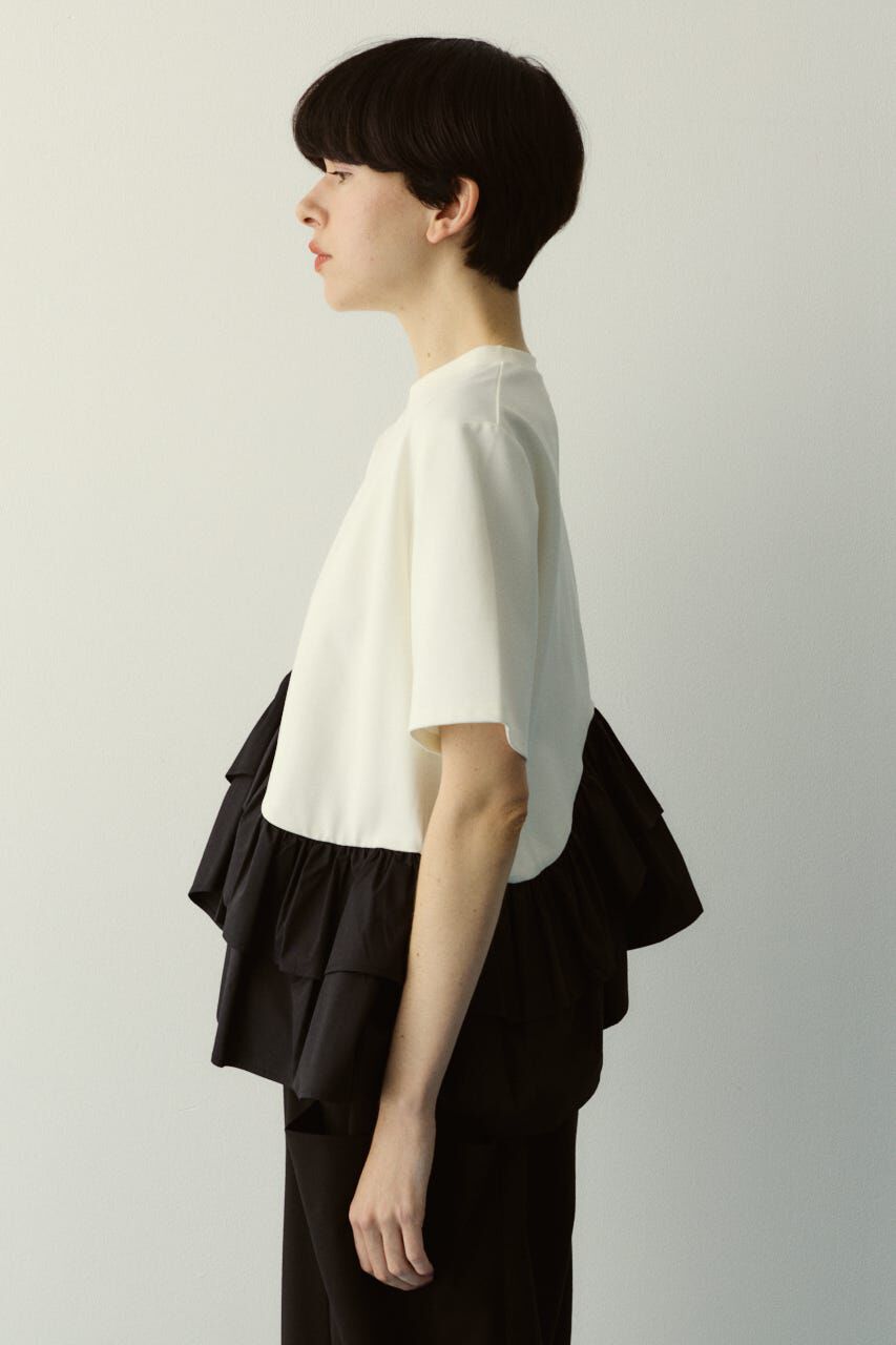 HeRIN.CYE「［予約］Frill hem ponte tops」|Tシャツ・カットソー|