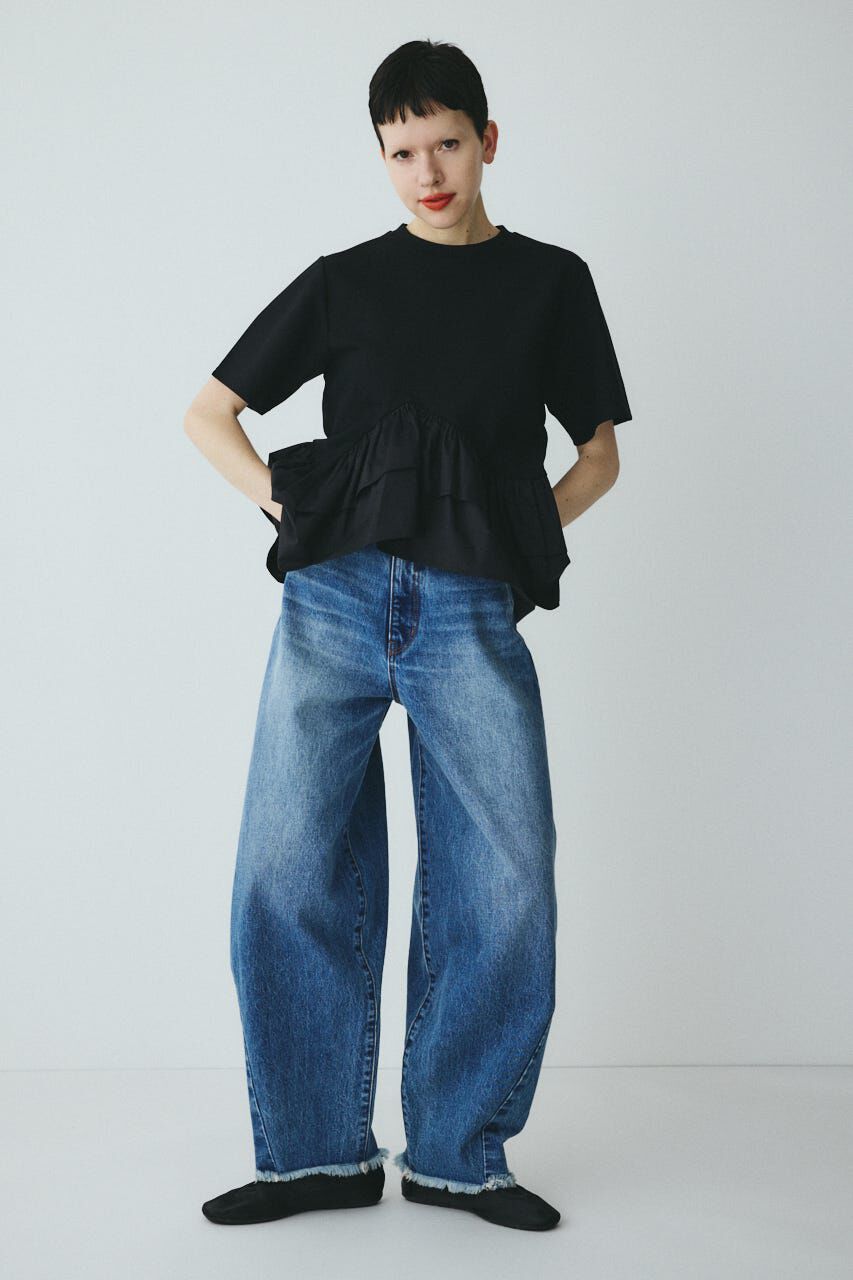 HeRIN.CYE「［予約］Frill hem ponte tops」|Tシャツ・カットソー|