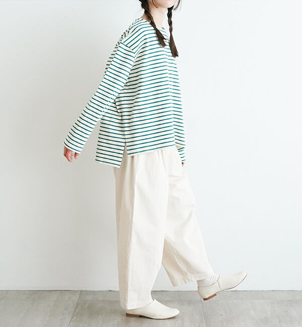 オローネ「サブリナボーダーロングスリーブ」|Tシャツ・カットソー|