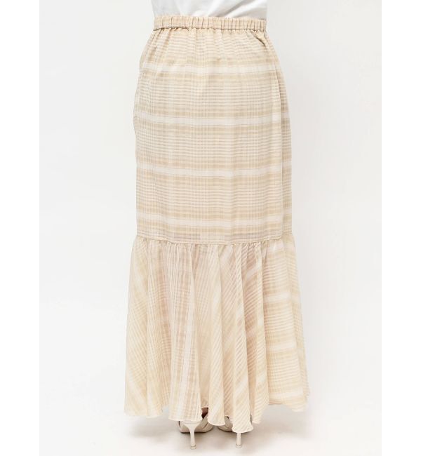 CALNAMUR「CHECK GATHERED MERMAID SK/チェックギャザーマーメイドスカート」|スカート|