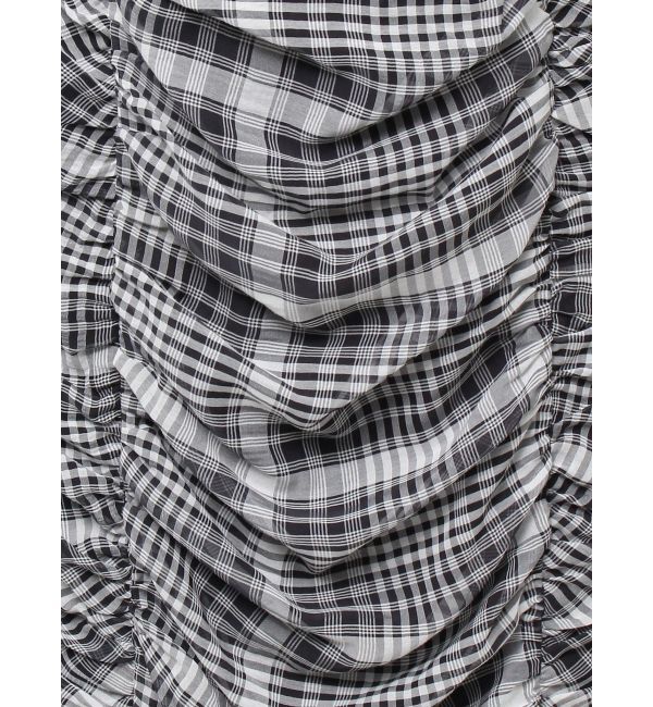 CALNAMUR「CHECK GATHERED MERMAID SK/チェックギャザーマーメイドスカート」|スカート|