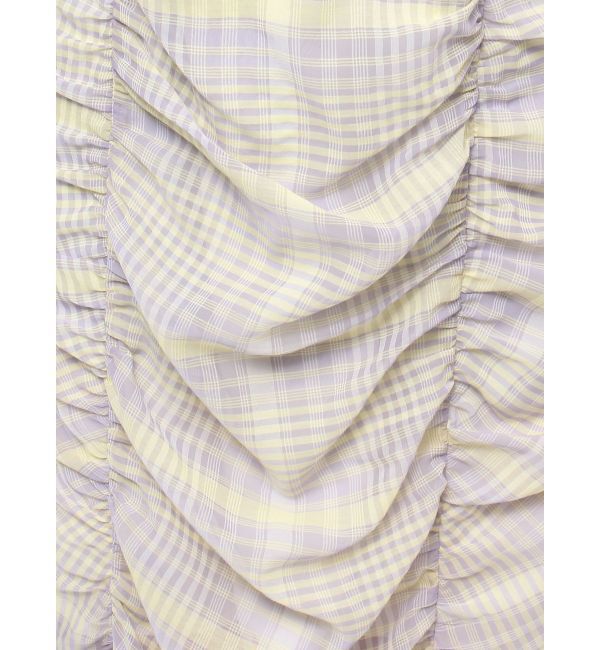 CALNAMUR「CHECK GATHERED MERMAID SK/チェックギャザーマーメイドスカート」|スカート|