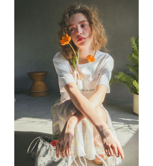 CALNAMUR「CHECK GATHERED MERMAID SK/チェックギャザーマーメイドスカート」|スカート|