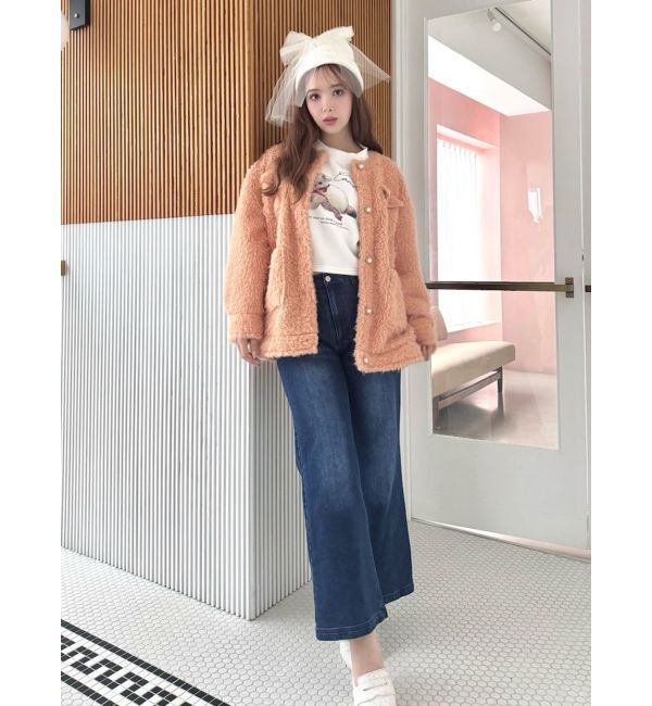 CALNAMUR「SHINY HEART DENIM PT/シャイニーハートデニムパンツ」|デニム|