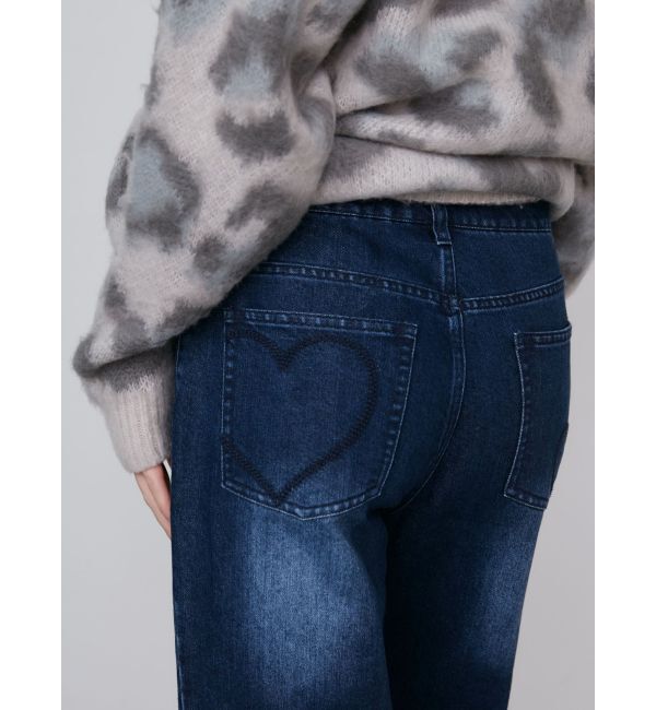 CALNAMUR「SHINY HEART DENIM PT/シャイニーハートデニムパンツ」|デニム|