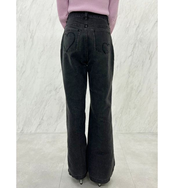 CALNAMUR「SHINY HEART DENIM PT/シャイニーハートデニムパンツ」|デニム|