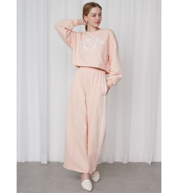 CALNAMUR「SIDE LINE RIBBON PRINT SWEAT PT/サイドラインリボンプリントスウェットパンツ」|その他|