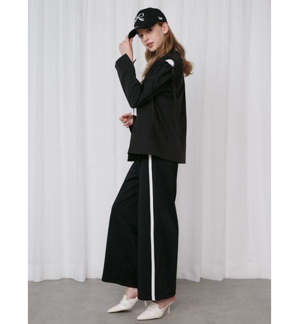 CALNAMUR「SIDE LINE RIBBON PRINT SWEAT PT/サイドラインリボンプリントスウェットパンツ」|その他|