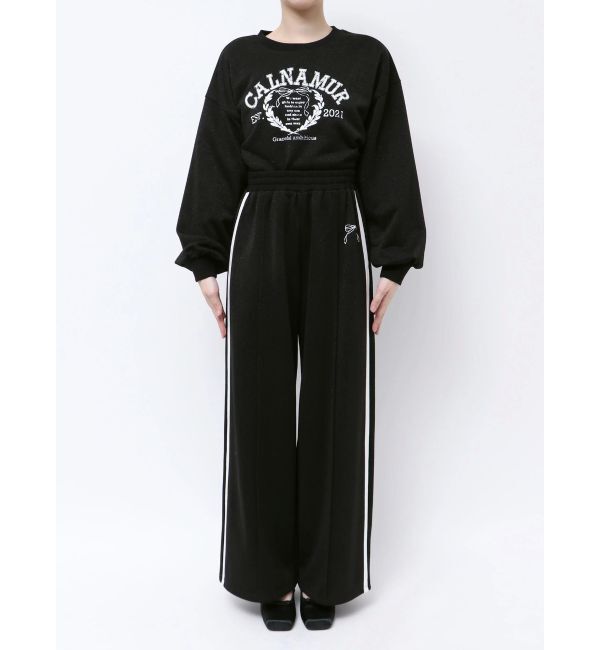 CALNAMUR「SIDE LINE RIBBON PRINT SWEAT PT/サイドラインリボンプリントスウェットパンツ」|その他|
