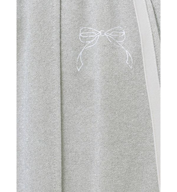 CALNAMUR「SIDE LINE RIBBON PRINT SWEAT PT/サイドラインリボンプリントスウェットパンツ」|その他|