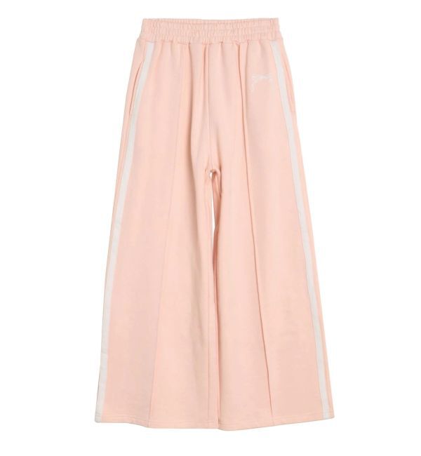 CALNAMUR「SIDE LINE RIBBON PRINT SWEAT PT/サイドラインリボンプリントスウェットパンツ」|その他|ピンク