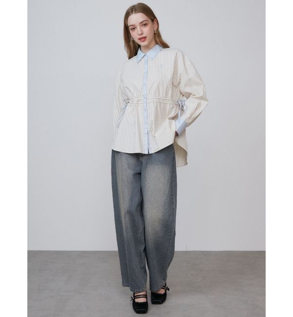 CALNAMUR「OVERDYE DENIM WIDE PT/オーバーダイデニムワイドパンツ」|デニム|