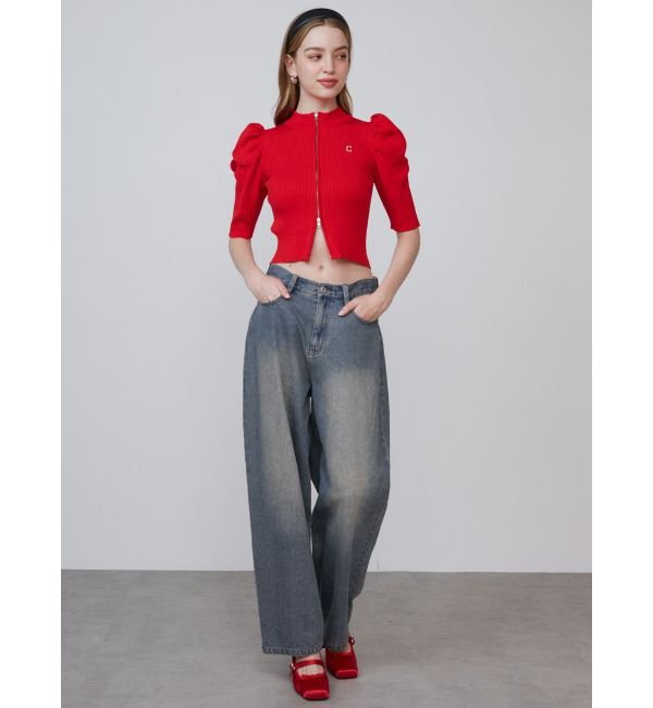 CALNAMUR「OVERDYE DENIM WIDE PT/オーバーダイデニムワイドパンツ」|デニム|