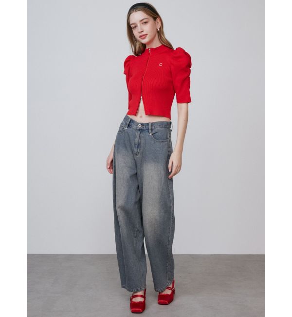 CALNAMUR「OVERDYE DENIM WIDE PT/オーバーダイデニムワイドパンツ」|デニム|